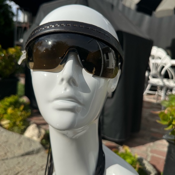 Vintage FENDI FS341L Wrap Tassel Fringe adjustable sunglasses Y2K - Picture 3 of 12